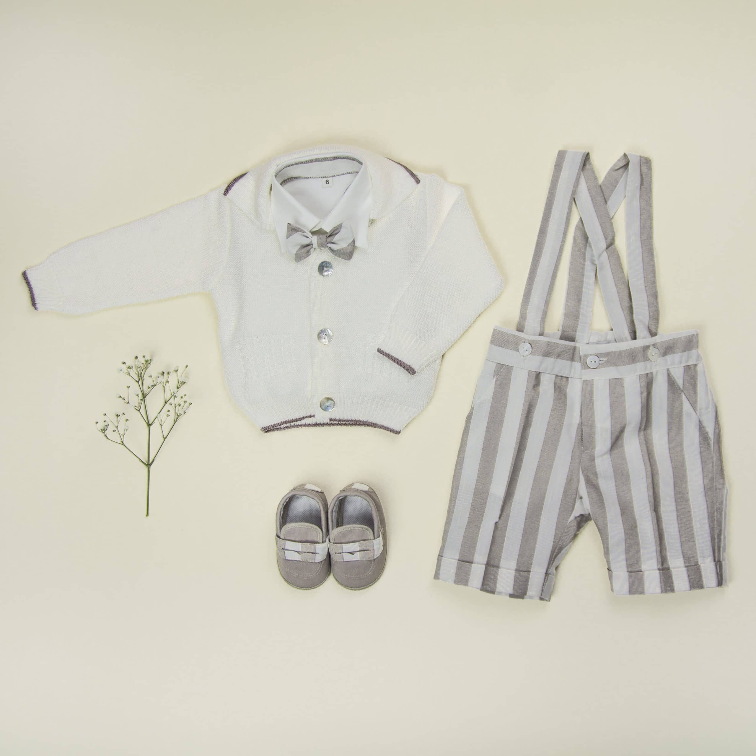 Scarpine in tessuto tortora/latte
